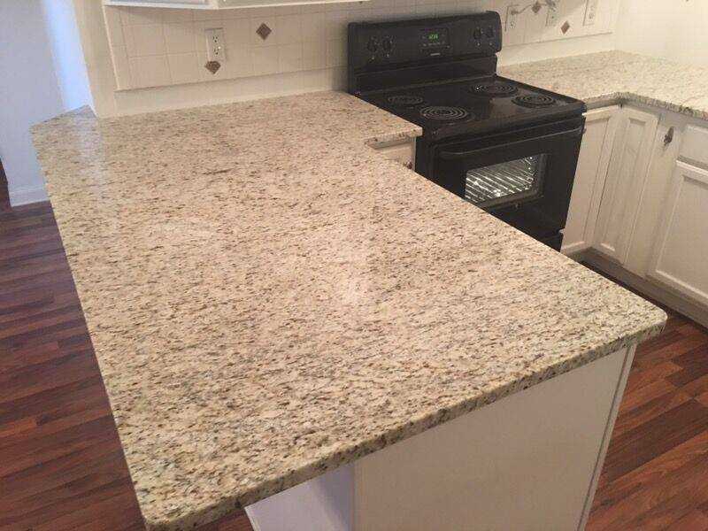 White Ornamental Granite Kitchen Countertops