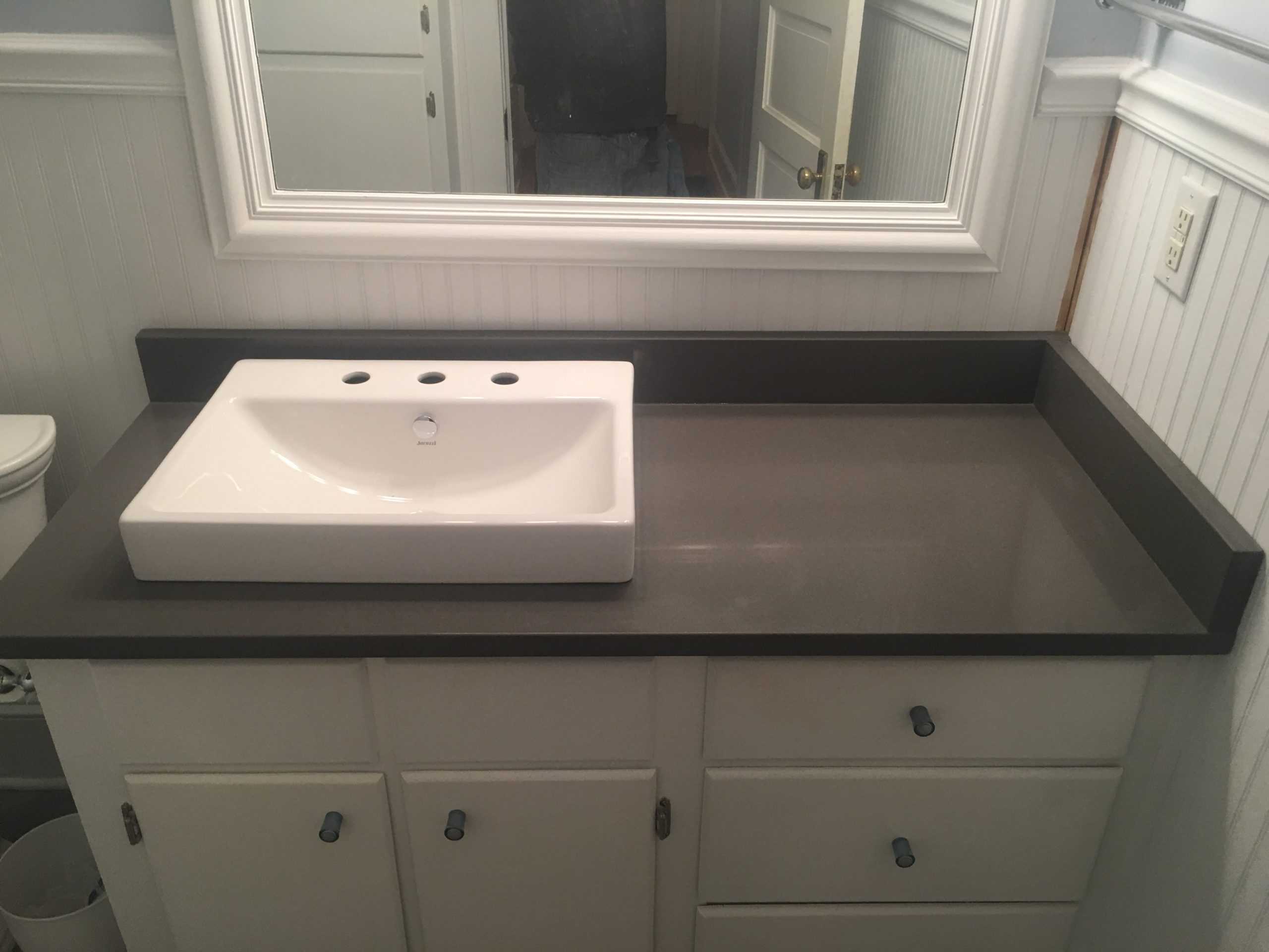 Heirloom Grey Quartz Bathroom Vanity Countertop