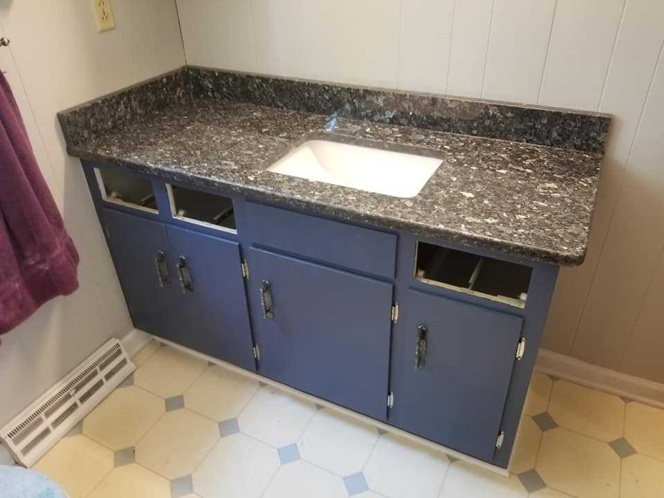 Blue Pearl Granite Bathroom Vanity Countertop