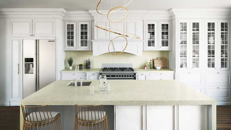 Silken Pearl Quartz Kitchen Countertops