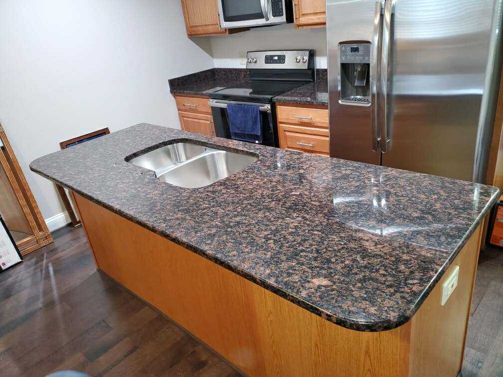 Tan Brown Granite Kitchen Island Countertops