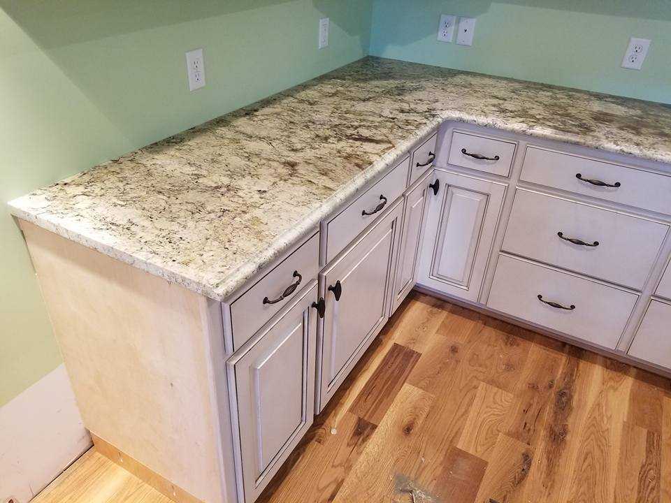 Sienna Bordeaux Granite Kitchen Countertops Traditional White Cabinetry