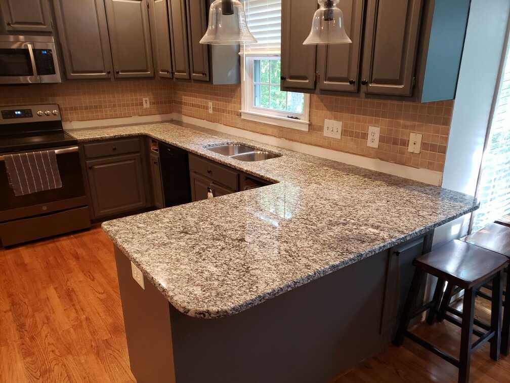 Wave Flower Granite Kitchen Countertops