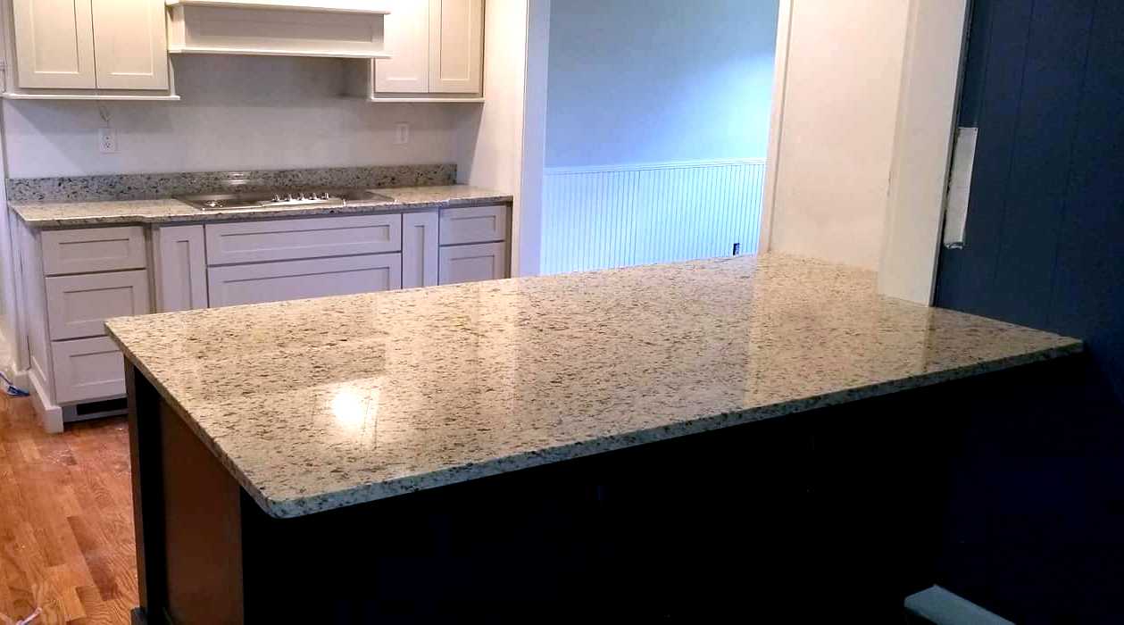 Moon Light Granite Kitchen Countertops and Island