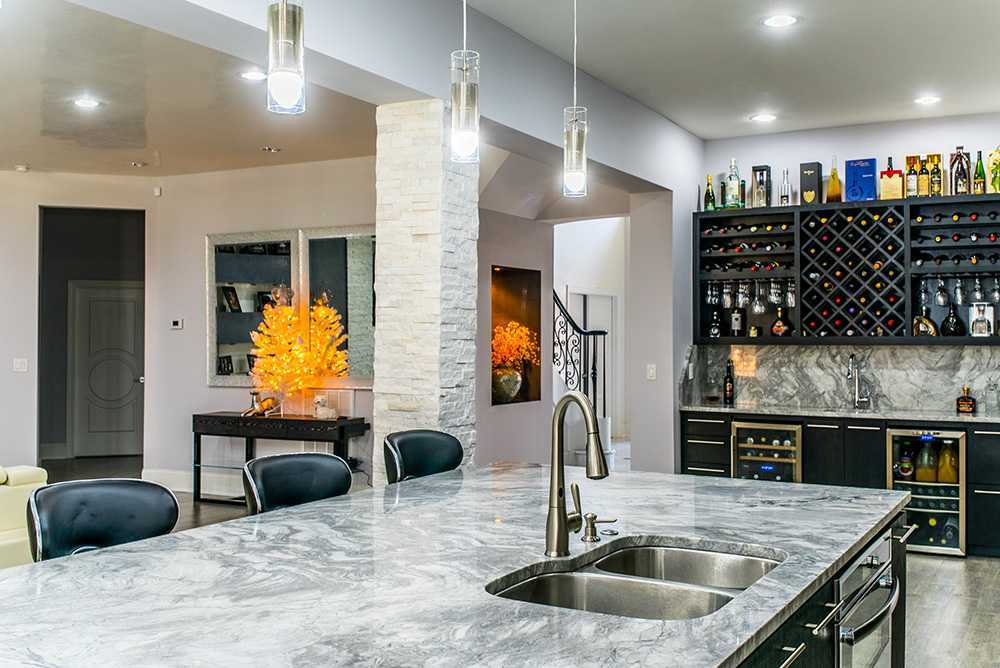 Super White Marble Kitchen Island Countertop