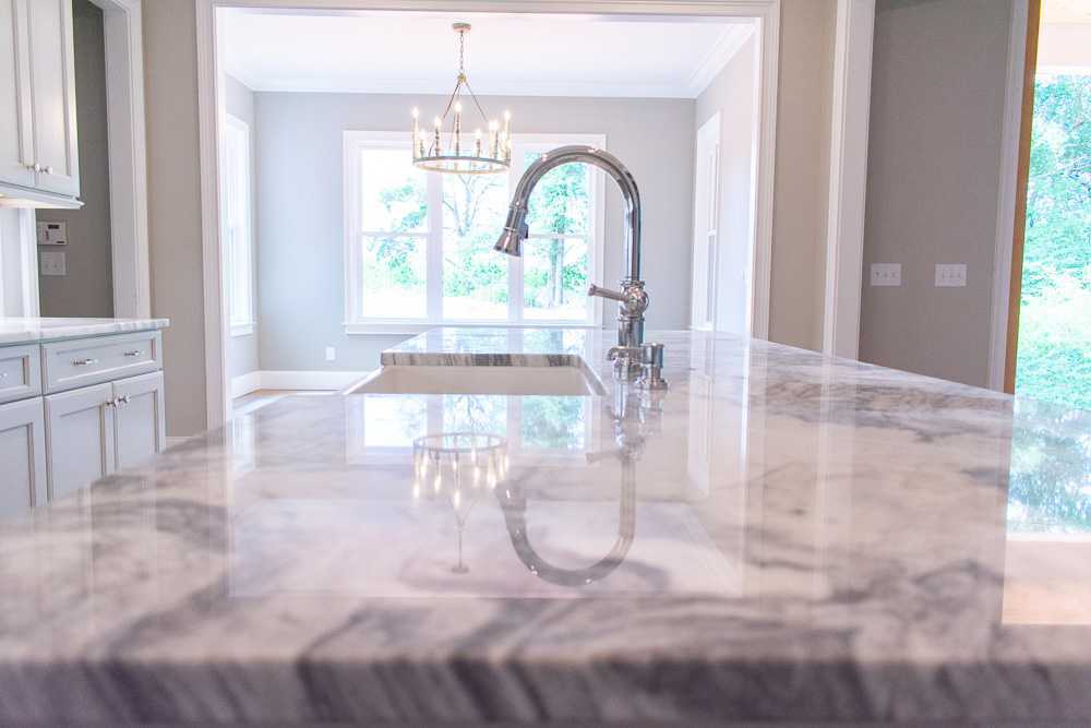 Mont Blanc Marble Kitchen Island