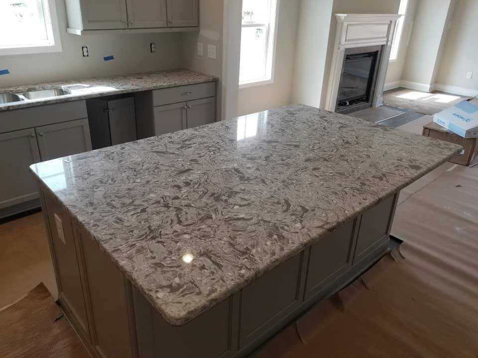 Matterhorn Quartz Kitchen Island Countertop