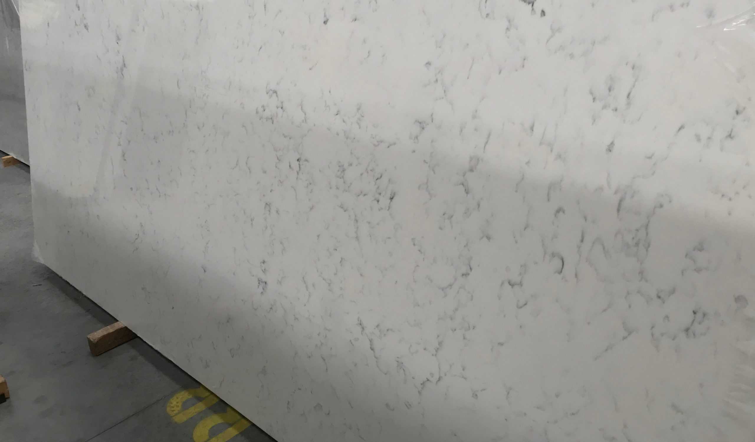 Carrara Classic Quartz Countertop Slab